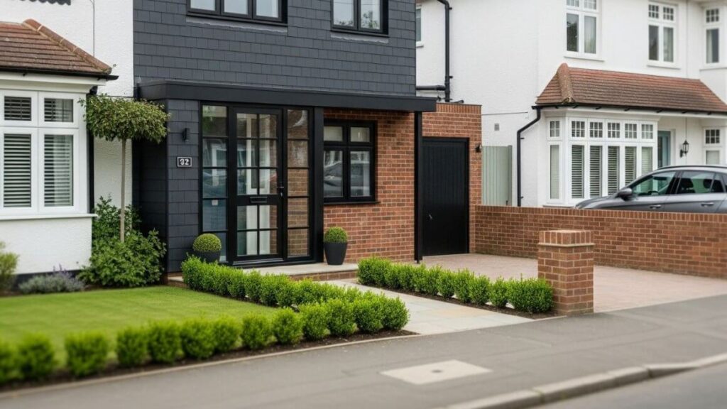 UK property with fresh exterior paint in London